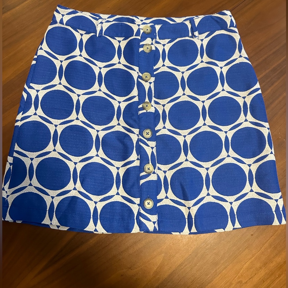 Anthropologie Maeve Kandinsky Blue Mini Skirt w-12 NWT